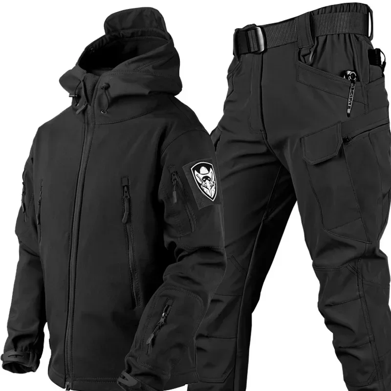 Men'S Outdoor Hunting Jacket - 2Pcs Winter Men Camo Suit Waterproof