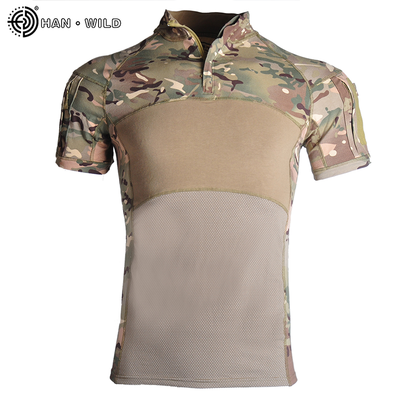 Wildman Hunting & Outdoor Photos - Men Combat Shirts Airsoft Tactical T