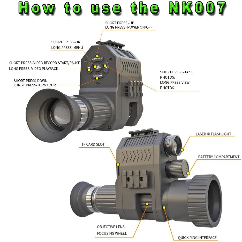 Megaorei NK007plus 200-400M Mo – Outdoor Hunting Digital Night Vision recenzja i cena