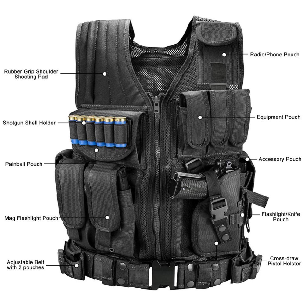 Adjustable Molle Tactical Vest – Hunting Outdoor Jacket recenzja i cena