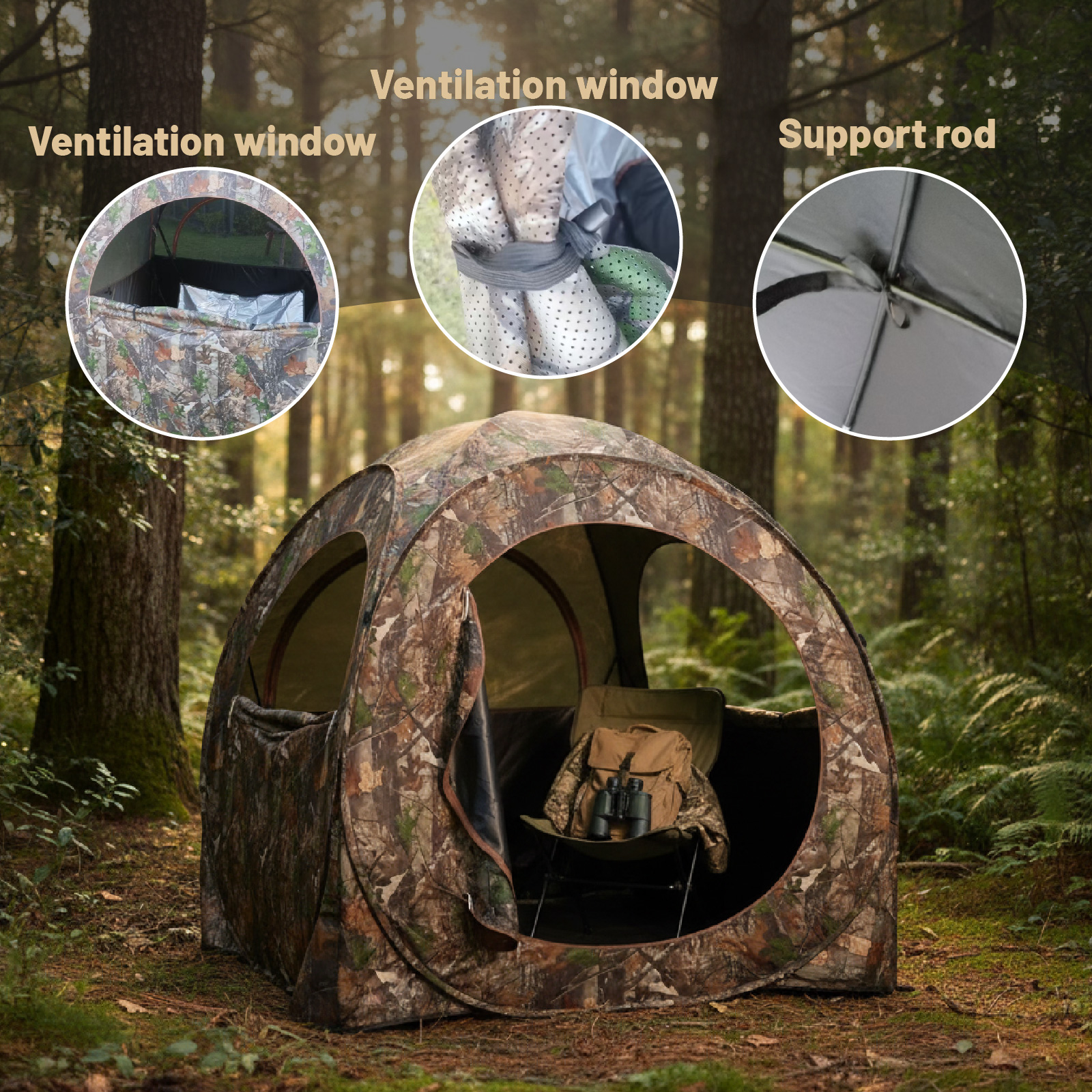 Camouflage Pop-Up Hunting Blin – Hunting & Outdoor Supplies Carterton Reviews recenzja i cena