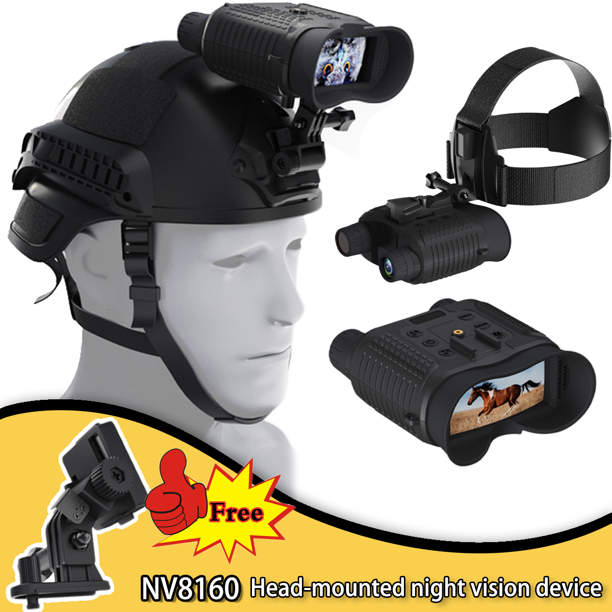 NV8160 Head-mounted Binocular  – Outdoor Hunting Digital Night Vision recenzja i cena