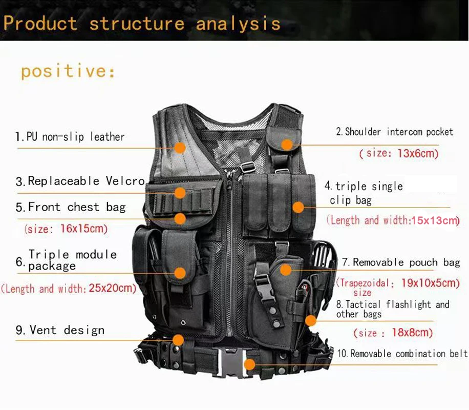 Adjustable Molle Tactical Vest – Hunting Outdoor Jacket recenzja i cena