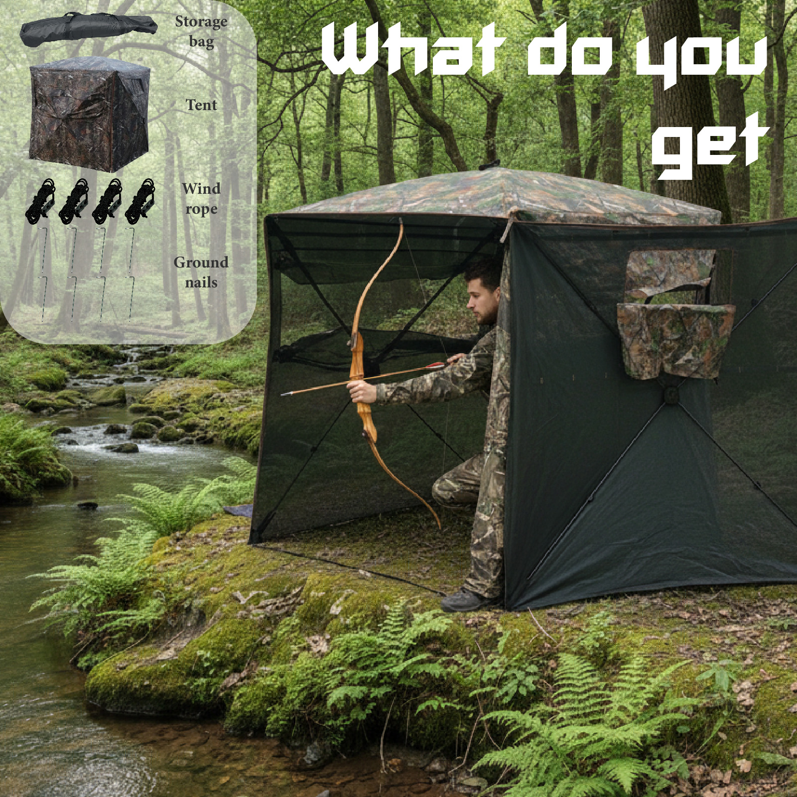 Camouflage Pop-Up Hunting Blin – Hunting & Outdoor Supplies Carterton Reviews recenzja i cena