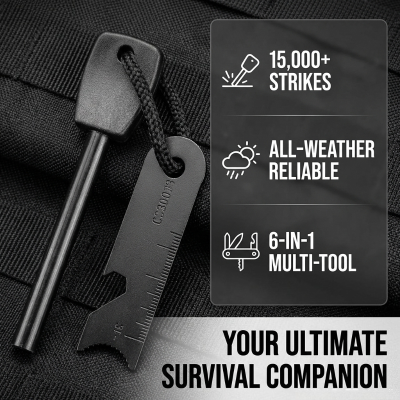 Multi-Function Wooden Handle M – Fire Starter Waterproof recenzja i cena