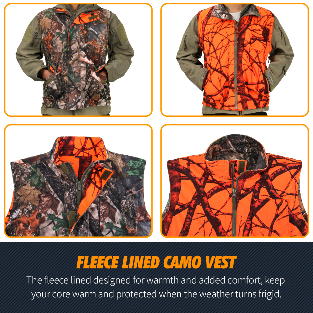 Orange Hunting Vest Men's Slee – Outdoor Hunting Coat recenzja i cena