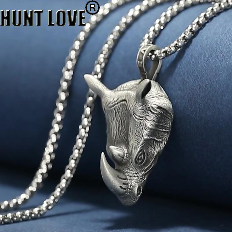 1Pcs Pure Tin Rhino Head Penda – Wildman Hunting & Outdoor Photos recenzja i cena