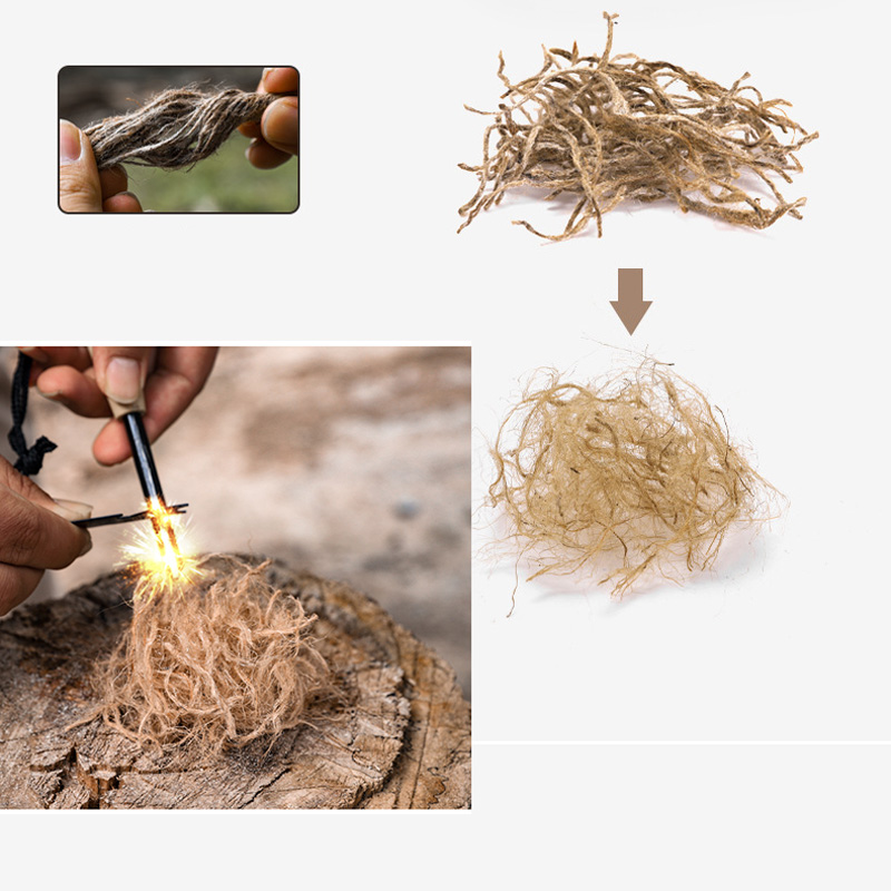 Outdoor Mini Wax Hemp Rope Por – Fire Starter Waterproof recenzja i cena